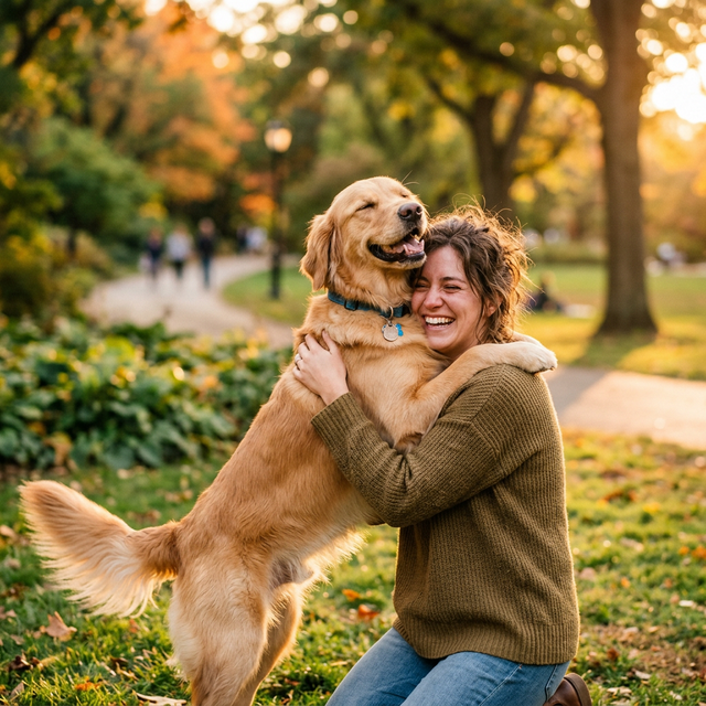 Mascota reencontrada con su familia