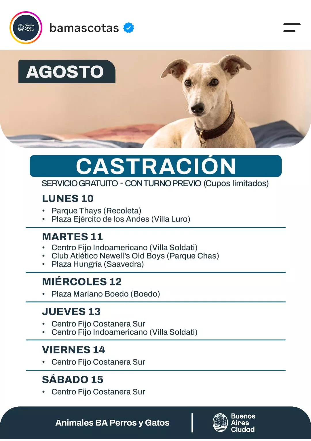 Castración Agosto